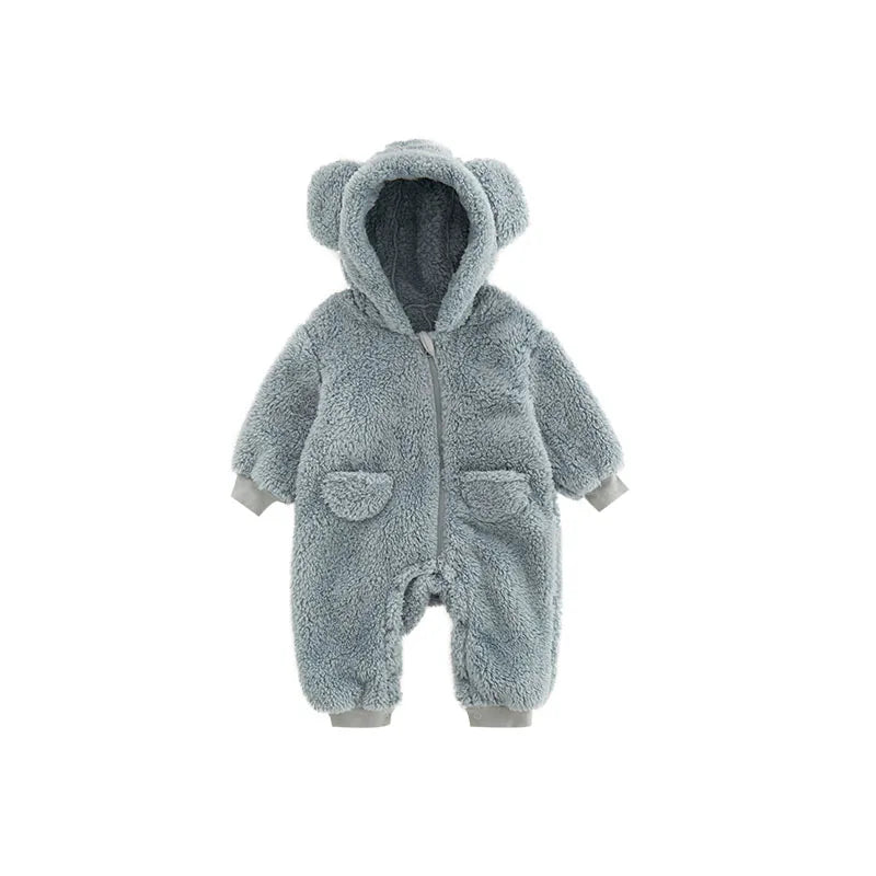 0-2Y Newborn Baby Rompers Spring Autumn Warm Fleece