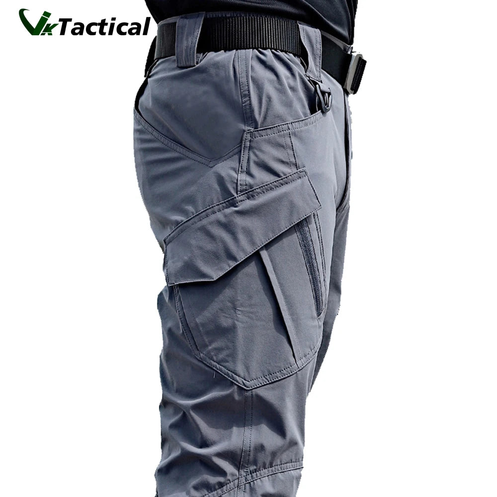 Mens Tactical Pants Multiple Pocket Elasticity Military Urban Commuter