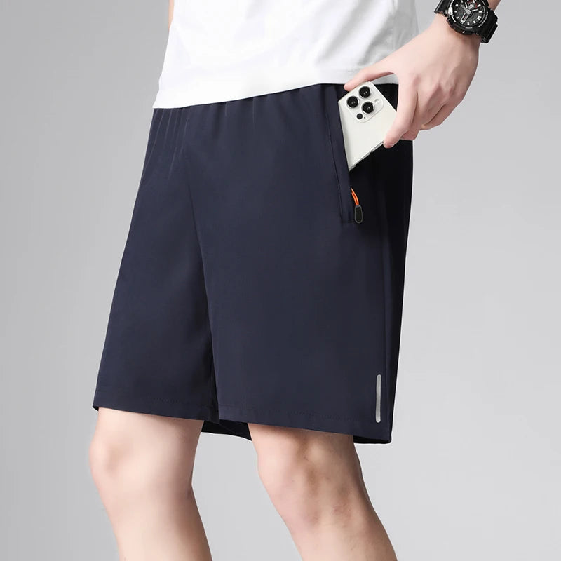 Sports Shorts for Men's Summer Ice Silk Breathable Loose