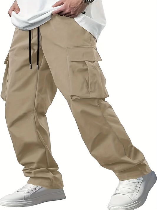 Men's workwear pants, men's loose straight casual pants