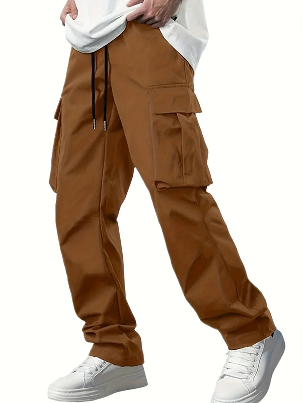 Men's workwear pants, men's loose straight casual pants