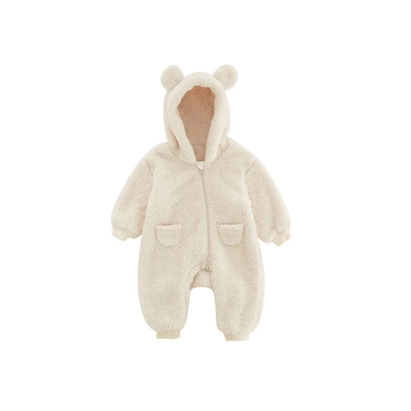 0-2Y Newborn Baby Rompers Spring Autumn Warm Fleece