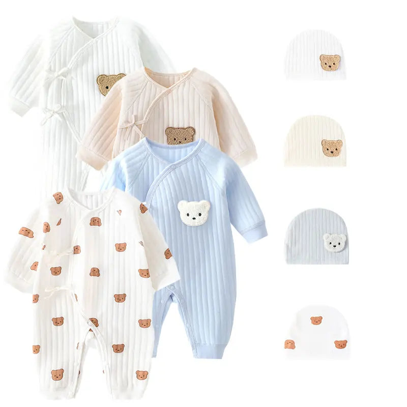 Bodysuit Newborn Winter Onesie 0-6M Thickened Spring and Autumn Clothing